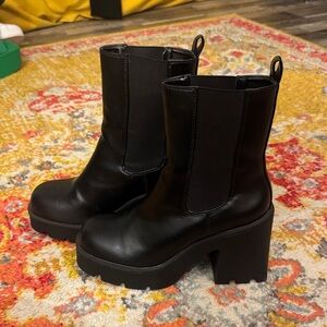 Madden Girl Black Heeled Boots